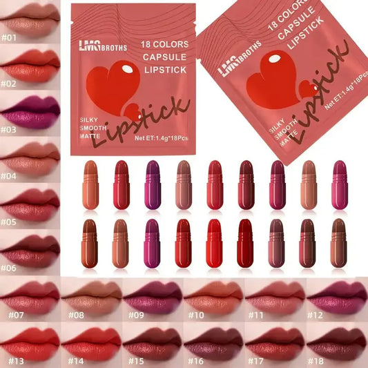 E-Store Mini 18 Matte Capsule Lipstick Set Meta E-Store